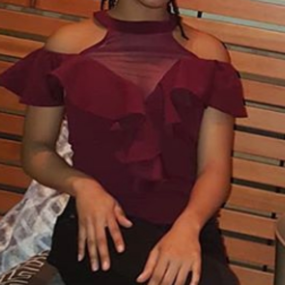 Blouse wine color